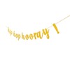 Hip Hop Hooray! Gold Glitter Banner,Birthday,Housewarming Decor (Gold).