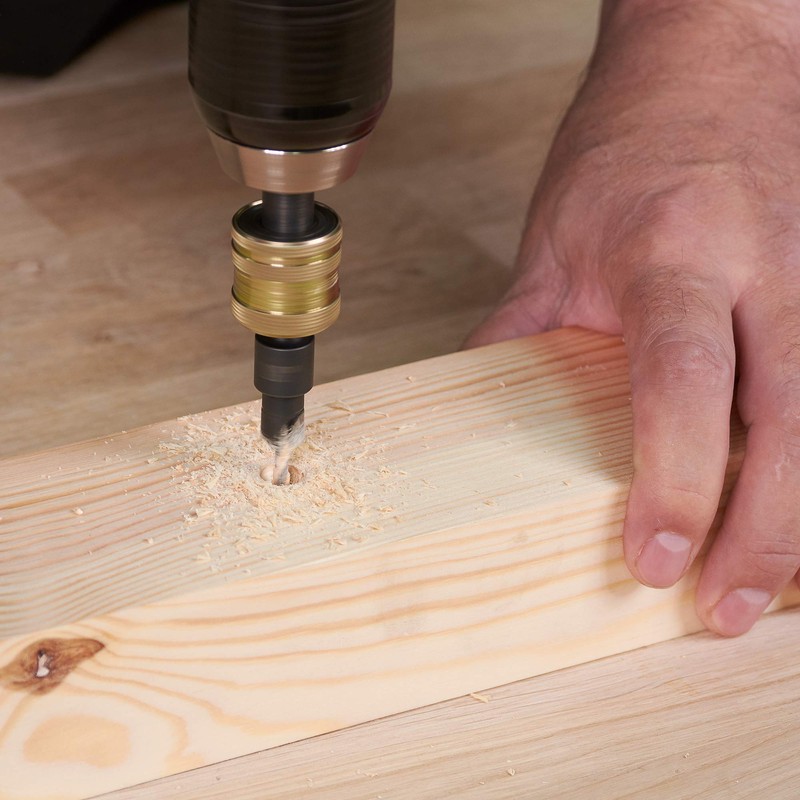 Trend Snappy 9.5mm TCT Countersink with Adjustable 4mm HSS Drill,