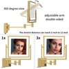 Ruacq Rechargeable Makeup Mirror Double Sided Vanity Mirror with Lights