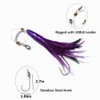 Trolling Lures Feathers 5 Colors 6 Inch Fully Rigged Tuna