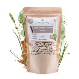 MICROFLORANA® - psyllium husk capsules - 400 capsules - 3,660 mg high dose per serving - laboratory tested quality - Indian psyllium seeds - free from additives - psyllium husk - easy dosage