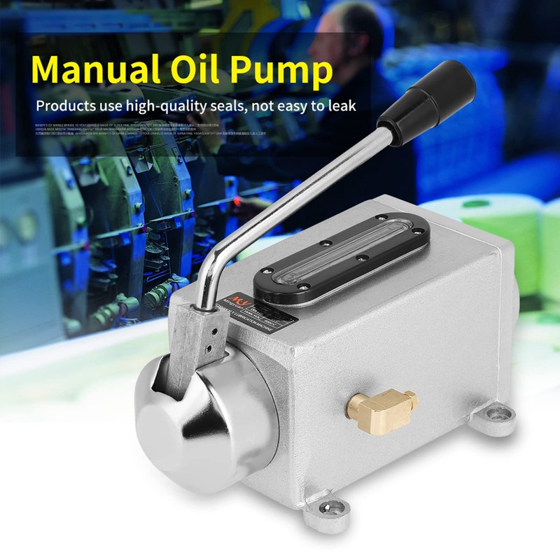 AUNMAS Manual Lubrication Pump 500CC with Dual Outlet, CNC Machine