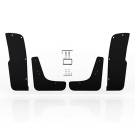 TWRAPS Slim Mud Flaps for Rivian R1T and Rivian R1S 2021-2026, Set of 4 - Aero Hole Cover Front and Rear Splash Guards, No Drilling Easy Install Complete Kit Included, R1 Protection Accessories