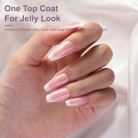 Gel French Tip Nails Long Coffin French Tip Press on Nails SXVME White French Nail Tips 300Pcs Pre-applied Tip Primer Natural Pink Fake Nails Extensions Gel Nail Kit for Women Girls DIY