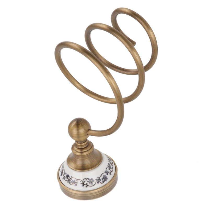 Brass Hair Dryer Holder Antique Retro Hairdryer Hanging Rack for
