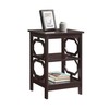 Convenience Concepts Omega End Table with Shelves, Espresso