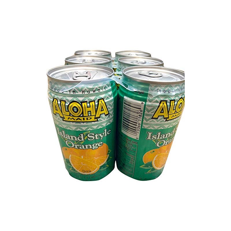 Aloha Maid Natural Drink, Island Style Orange, 11.5 Ounce (Pack