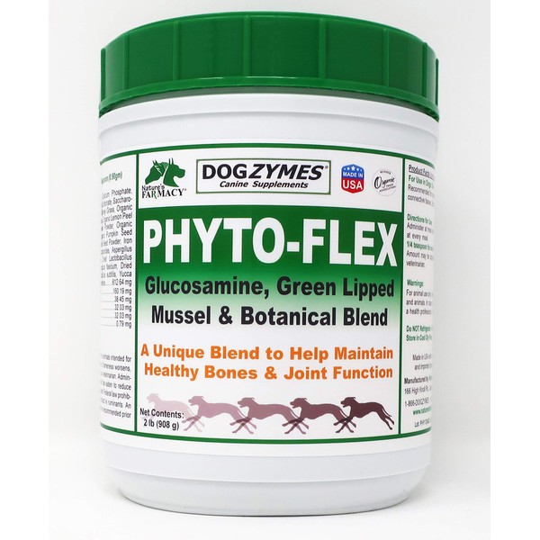 Dogzymes Phyto Flex - Glucosamine, Chondroitin, MSM and Hyaluronic Acid… (2 Pound)