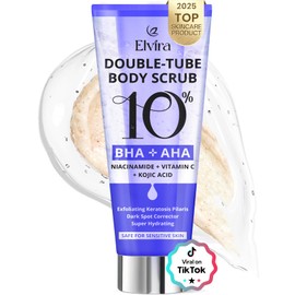 Elvira KP Bump Eraser Foot & Body Scrub, Exfoliating Scrub for Keratosis Pilaris, Smooth Skin with 10% AHA BHA & Niacinamide, Deep Moisturizing Cleanser for All Skin Types, Exfoliante para el Cuerpo