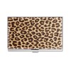 Swooflia Business Card Holder Case for Women Men Metal Leopard