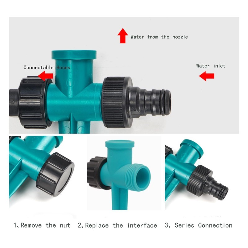 4 Pack Gear Drive Sprinkler for Yard Garden Lawn Above