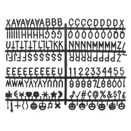 Stiles 122 2cm Standard Letters for Letter Boards, Plastic, Changeable for Wood and Felt Boards, Black