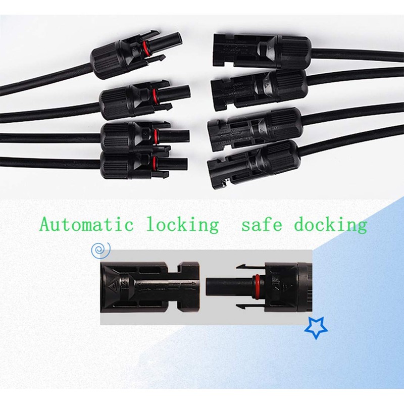 Solar connector Y branch parallel adapter Solar panel cable Photovoltaic