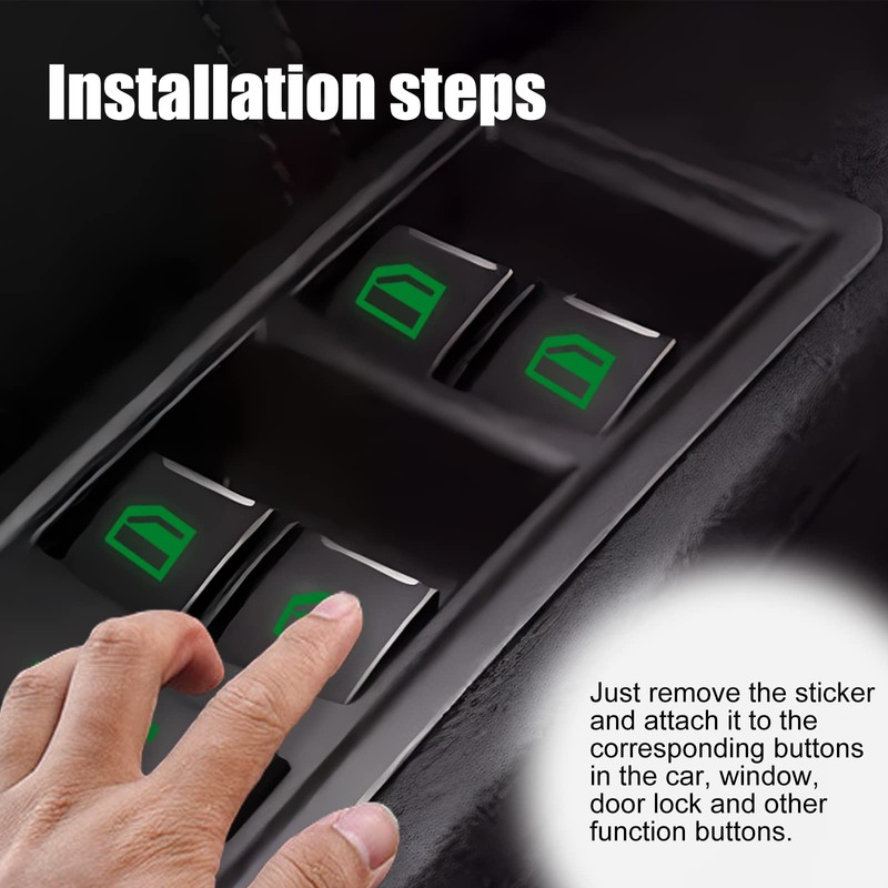 Luminous Stickers on The Outer Door Handle Button Switch Panel