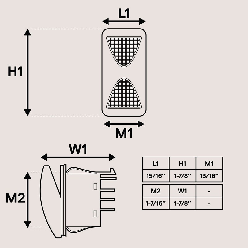 True MODS 12V DC 20A 4-Pin LED ON-Off-ON SPDT Rocker