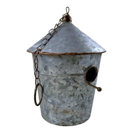 Large nesting box for birds, bird house made of zinc for outdoor use, metal bird house for hanging, incubator for birds, bird hotel for the garden