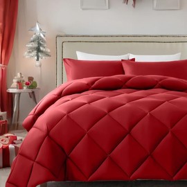 ELNIDO QUEEN 【Christmas & New Year gifts】ELNIDO QUEEN 3PCS Queen Christmas Comforter Set with 2 Pillow Shams（only Twin for 2PCS)- Bedding Sets Queen for All Season,a gift for your family and friends - Color: Grey, Bedding Size: King