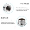Tworider 20mm Length Shower Arm Extension,Handheld Stainless Steel Shower Head