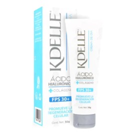 KDELLE Crema Facial Día Ácido Hialurónico Colágeno Vitamina E FPS30+