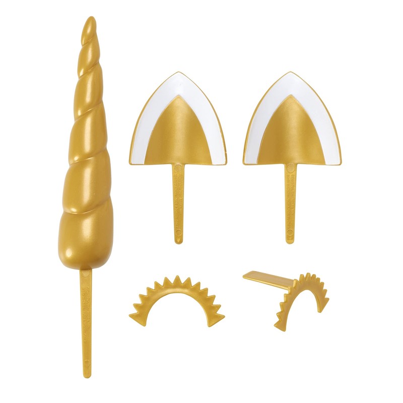 DecoPac 22646 Unicorn Creations DecoSet Plastic Gold