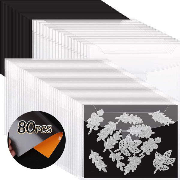 YixangDD 80 PCS Stamp and Die Storage Bag and Rubber