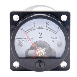 BAOMINE 바오메인 원형 아날로그 다이얼 패널 미터 전압계 SO-45 DC 0-15V 클래스 2.5 BAOMING Round Analog Dial Panel Meter Voltagemeter SO-45 DC 0-15V Class 2.5