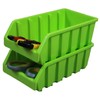 Basicwise Set of 2 Plastic Storage Stacking Bins, Green,QI003255G
