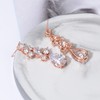 Cinmilada Women's Cubic Zirconia Bridal Earrings - 14k Rose Gold