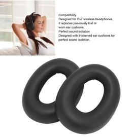 Headphone Ear Cushions Replacement, Soft Noise Isolation Headphone Ear Pads Replacement High Elasticity Protein Leather Sponge for Spare