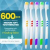 Navona 600 PCS Premium Toothbrushes Bulk, Individually Wrapped Toothbrushes, Disposable