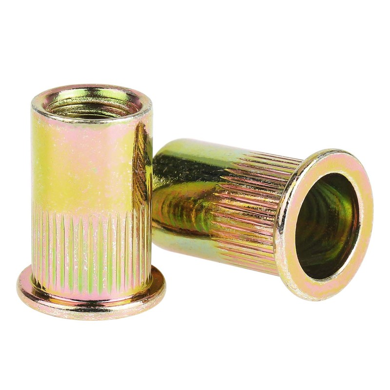 Powlankou 50 Pieces 1/2"-13 Zinc Plated Carbon Steel Rivet Nuts