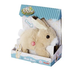Simba PetZoo BunBun, Pet Toy, Runs, Wiggles with Nose and Ears, 19 cm, from 3 Years