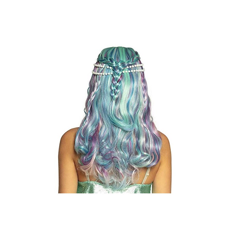 Perla Mermaid Wig Blue Women's Wig Mermaid Siren Costume Accessory