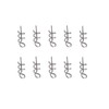 Pwshymi 100PCS/Bag Fishing Lure Spring Twist Lock Fishing Hook Centring