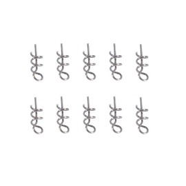 Pwshymi 100PCS/Bag Fishing Lure Spring Twist Lock Fishing Hook Centring Pin for Soft Bait
