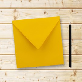 FarbenFroh® Series Square Envelopes Without Window, 15.5 x 15.5 mm Wet sealing for Wedding Cards, Invitations and More