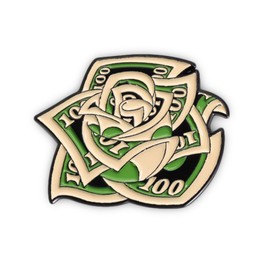 Herxion Money Bloom Skull Enamel Pins, Flower Pins for Backpacks, Hat Pins, Novelty Brooch Pins, Cool Backpack Pins, Lapel Pins for Men, Women, Girls, Boys. For Lanyard, Bags, Hats, Caps, Clothing