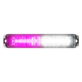Abrams SAE Class-1 Flex 12 [Purple/White] 36W - 12 LED Funeral Vehicle Truck LED Grille Light Head Surface Mount Strobe Warning Light