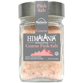 NATIERRA Himalania Himalayan Coarse Pink Salt in Glass Jar | Unrefined & Non-GMO | 9 Ounce