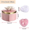 SUMTree Ceramic Body Powder Puffs and Container, Dusting Powder Container