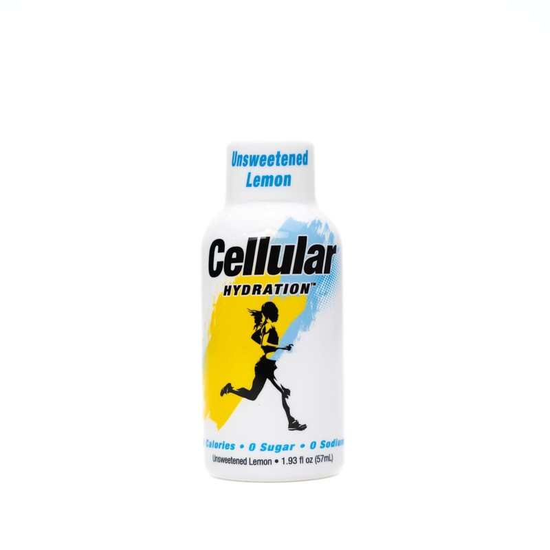 Cellular Hydration Shots Unsweetened Lemon Water – 12 Pack of