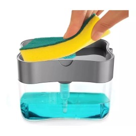 Total Supplier Dispensador De Jabon Con Fibra Espoja Lava Trastes