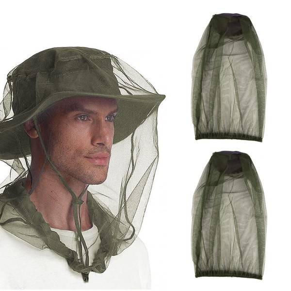 Hat with Mosquito Net, Mosquito Net Hat, Mosquito Head Net, Fly Net for Face, Chicken Hat, Head Net, Anti-Mug Bee Bug Insect, Beekeeper's Protective Hat, Fly Mask Cap Hat, Mesh Face Protection