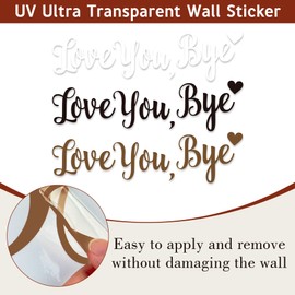 INSYOHO Love You Bye Sign Above Door - 3-Pack Wall Decals with Bold Lettering, Door Sticker with Easy Peel & Stick Adhesive, Door Decor for Entryway Home, Bedroom, Nursery(Black, White, Brown)