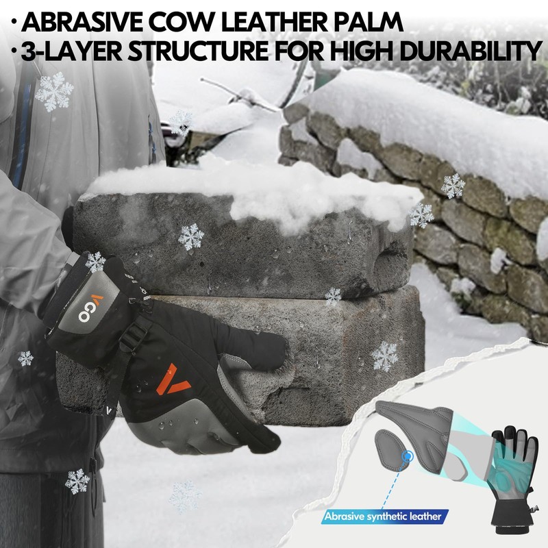Vgo... Thermal Work Gloves Waterproof Touchscreen