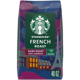 Starbucks Whole Bean Coffee, Dark Roast Coffee, French Roast, 100% Arabica, 1 bag (40 oz)