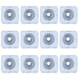Sayayo Non-Slip Rubber Feet for Garden Furniture Chairs, Floor Protector Pads 22MM*22MM, 12 Pcs White, EJD200W-12P