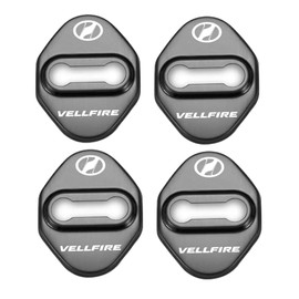 LEXLEYS Toyota Vellfire 30 Series Car Specific Design Door Lock Striker Cover Door Lock Cover Stainless Steel Cover Rust Resistant Metal Easy Installation Exclusive Logo Accessories Custom Parts Set