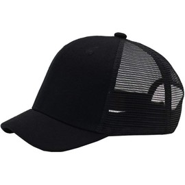 Spargel Mesh Cap, Short Brim, Men's, Large Size (Up to 25.6 inches (65 cm), Spring, Summer, Autumn, Women's, UV Protection, Black, M