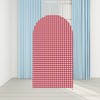 Aerdce Red and White Plaids Arch Backdrop Cover Strawberry Theme